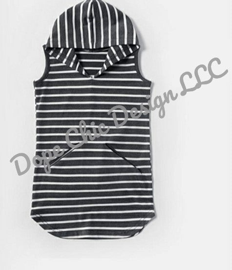 Hooded Striped Matching Outfits