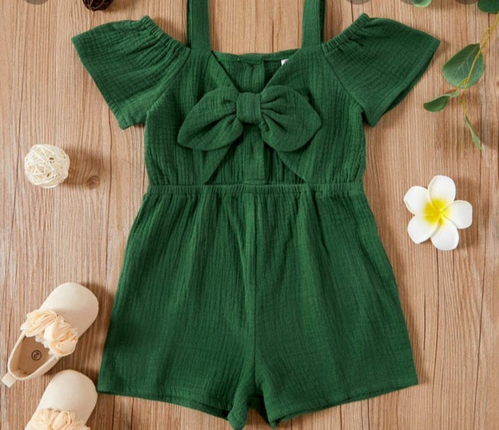 Toddler Girl 100% Cotton Multi-Color Shorts Jumpsuits