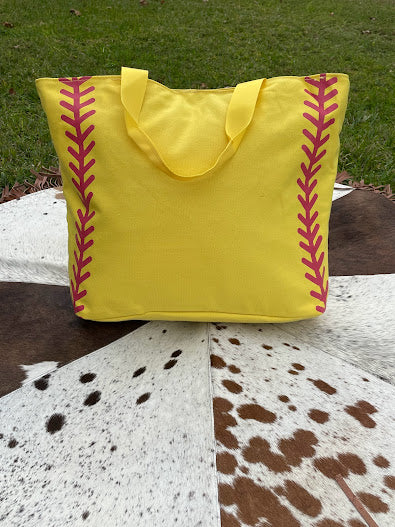 Softball Laces Tote Bag