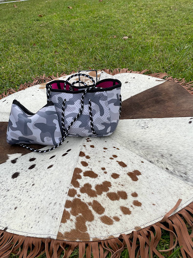 Bryan Camo Neoprene Medium Tote