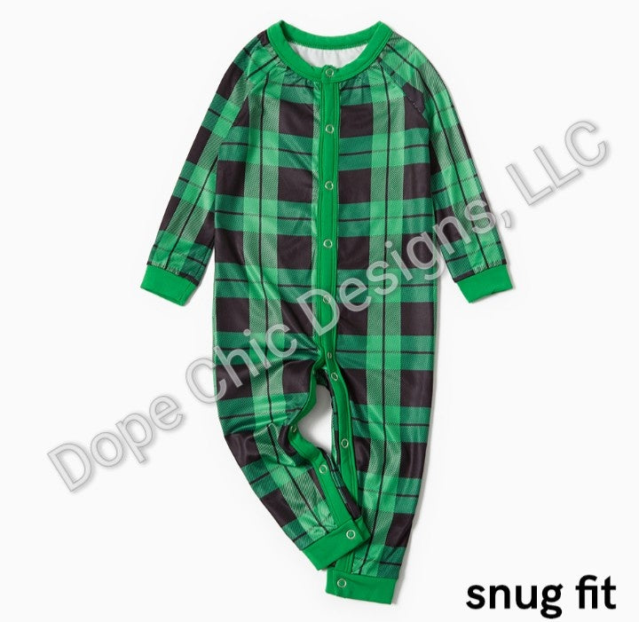 Plaid Baby Pajamas