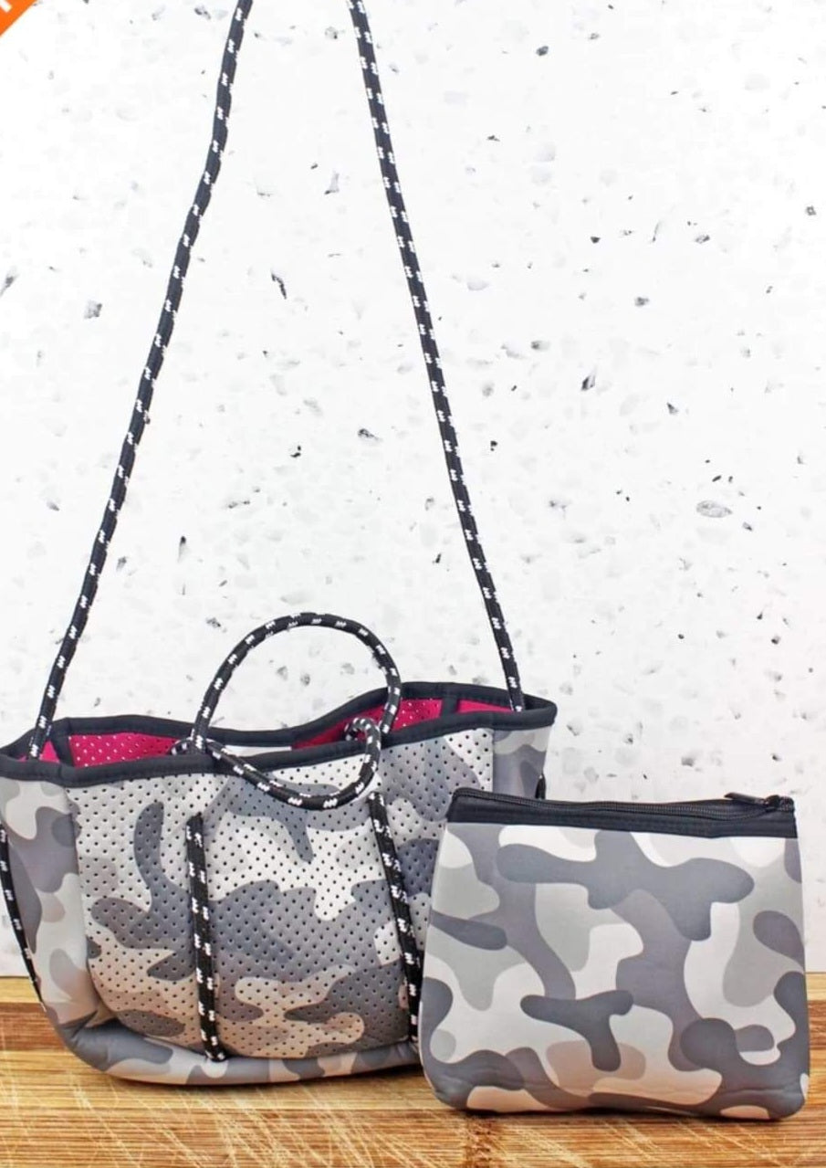 Bryan Camo Neoprene Medium Tote