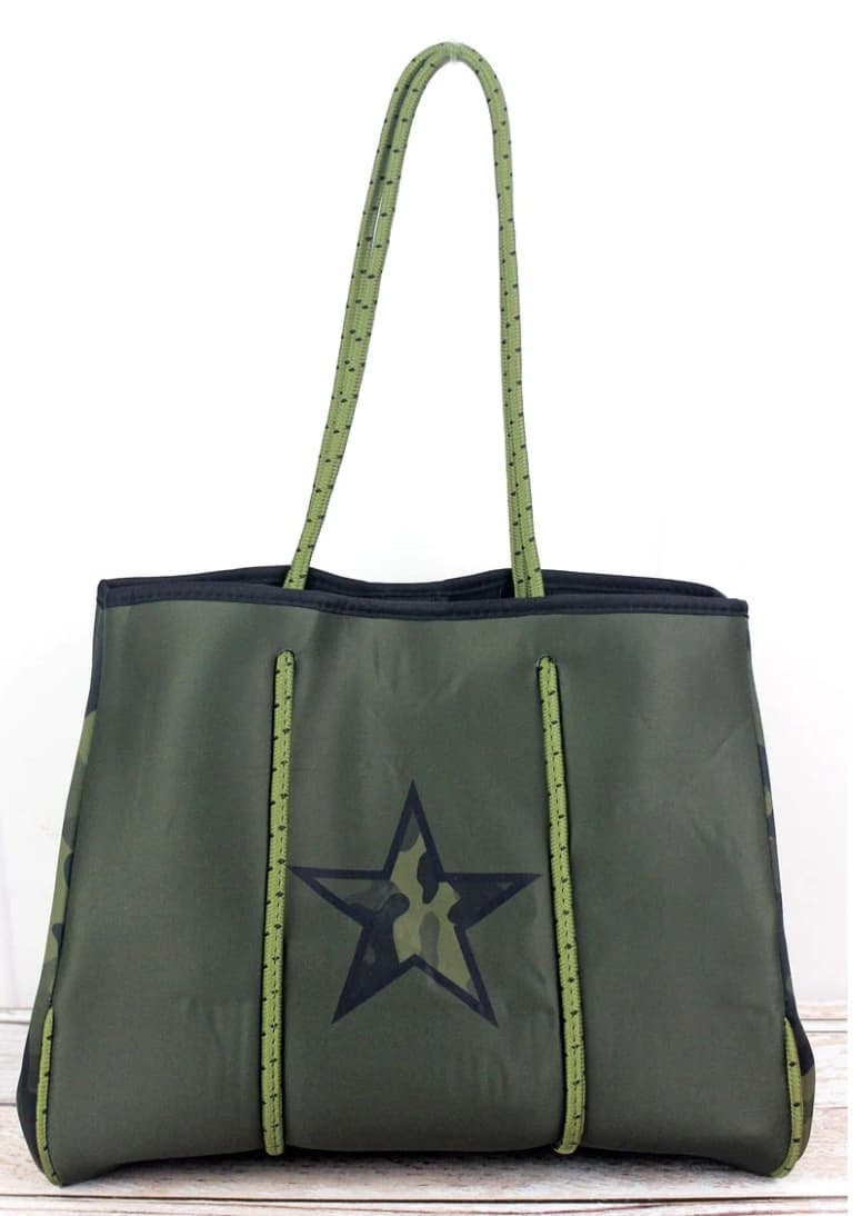 Garrison Camo Star Neoprene Tote Bag