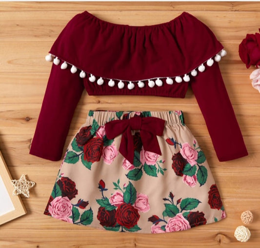 Toddler Girl Floral Suit-Dress