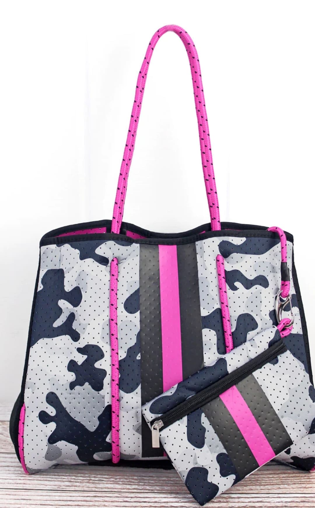 Paige Camo Neoprene Tote Bag